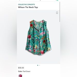 Collective Concepts Wilson Tie Neck Top